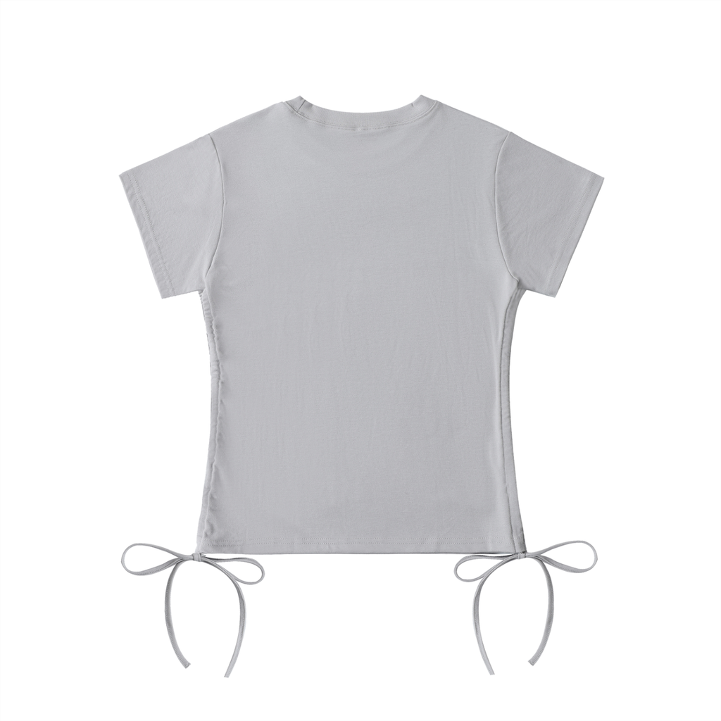 MS Womens Drawstring Tee Grey