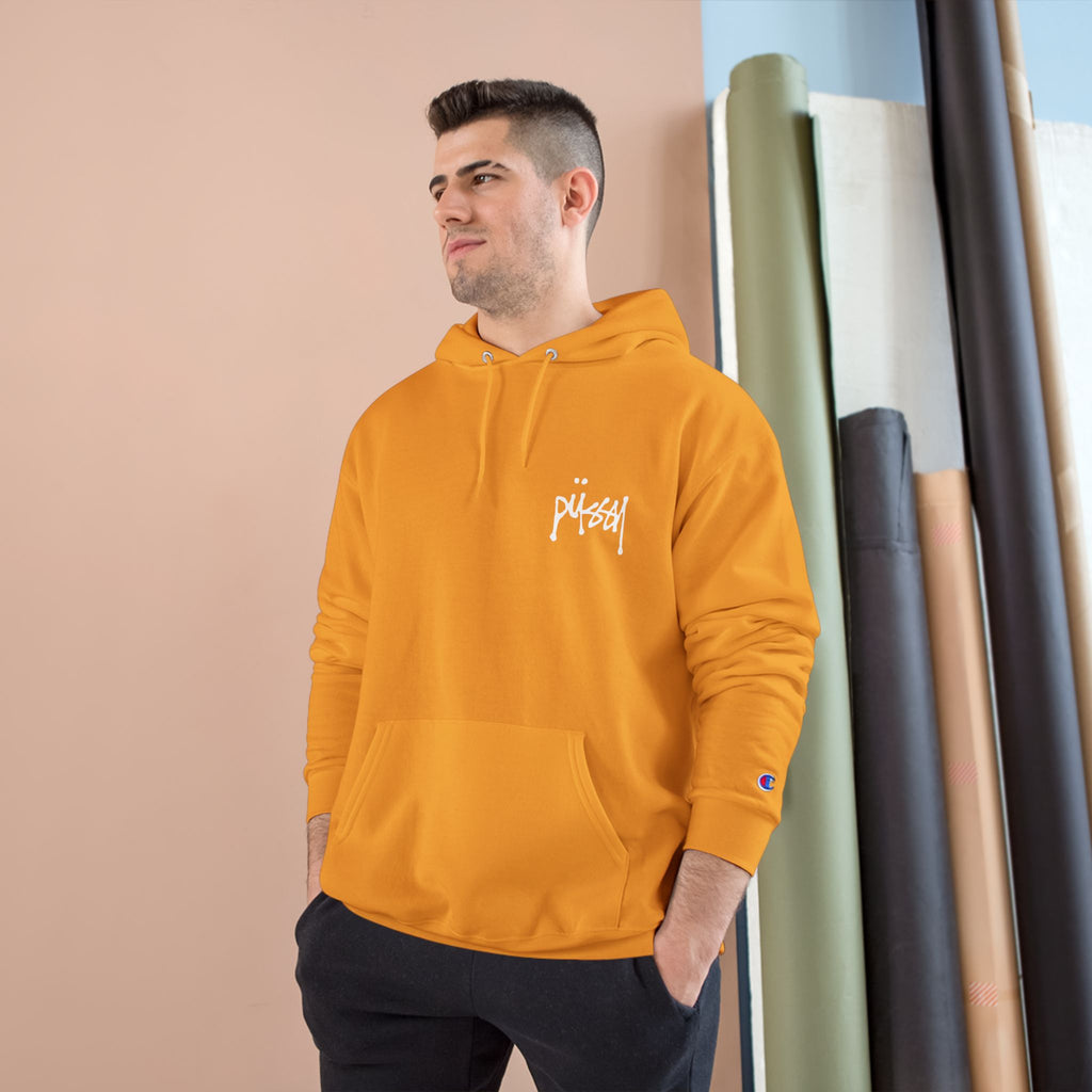 Pussy Champion yellow hoodie
