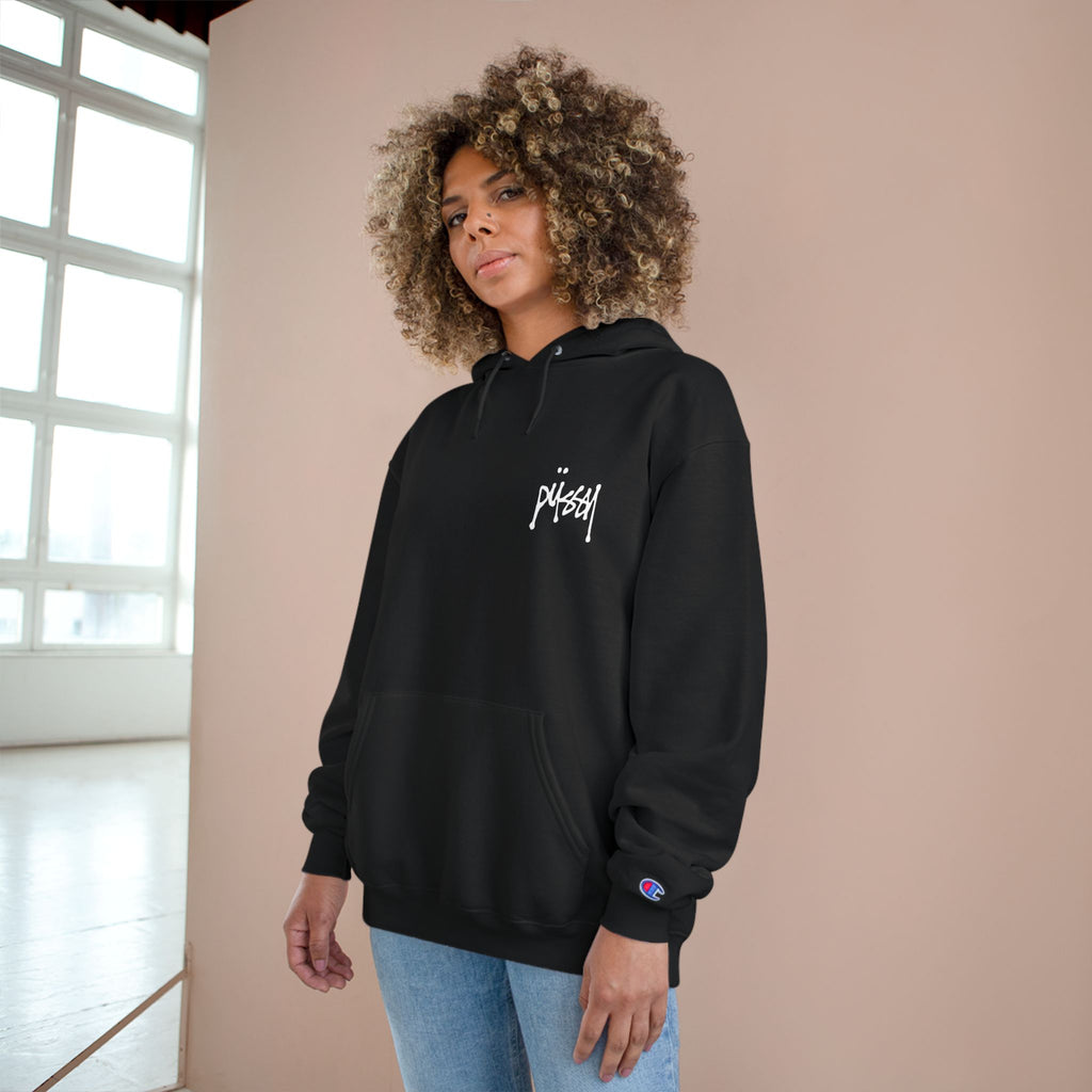 Pussy Champion black hoodie