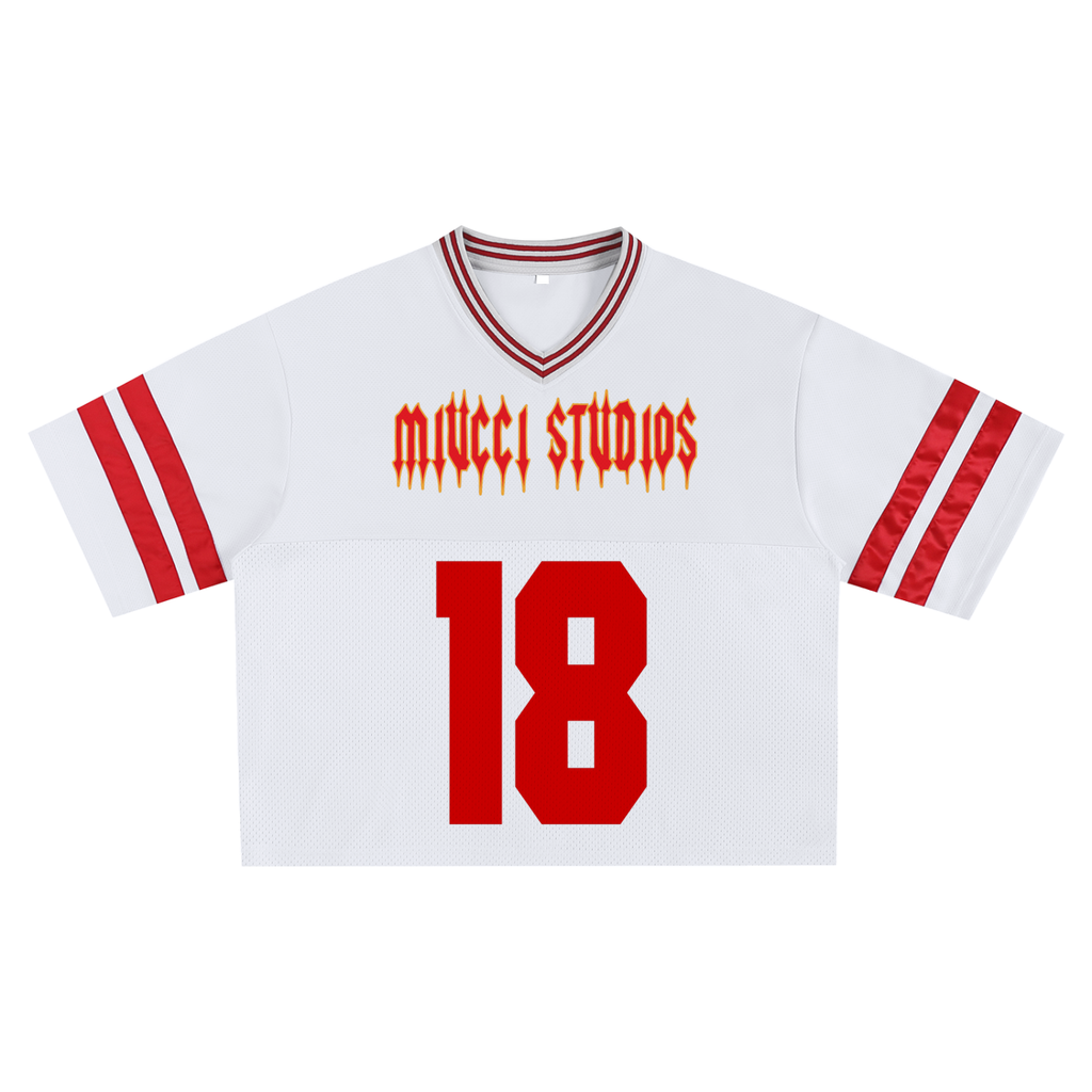 White Football jersey #18