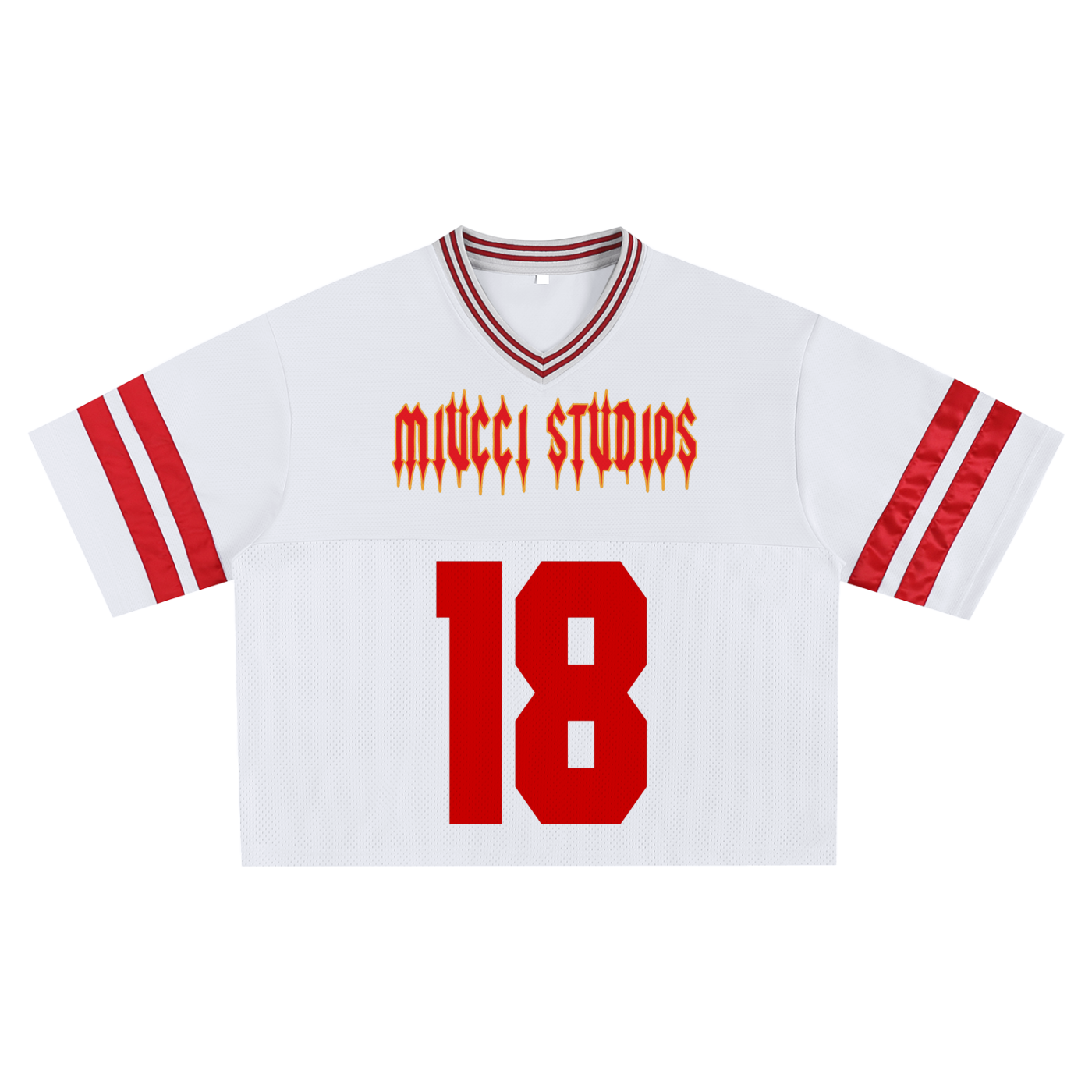 White Football jersey #18