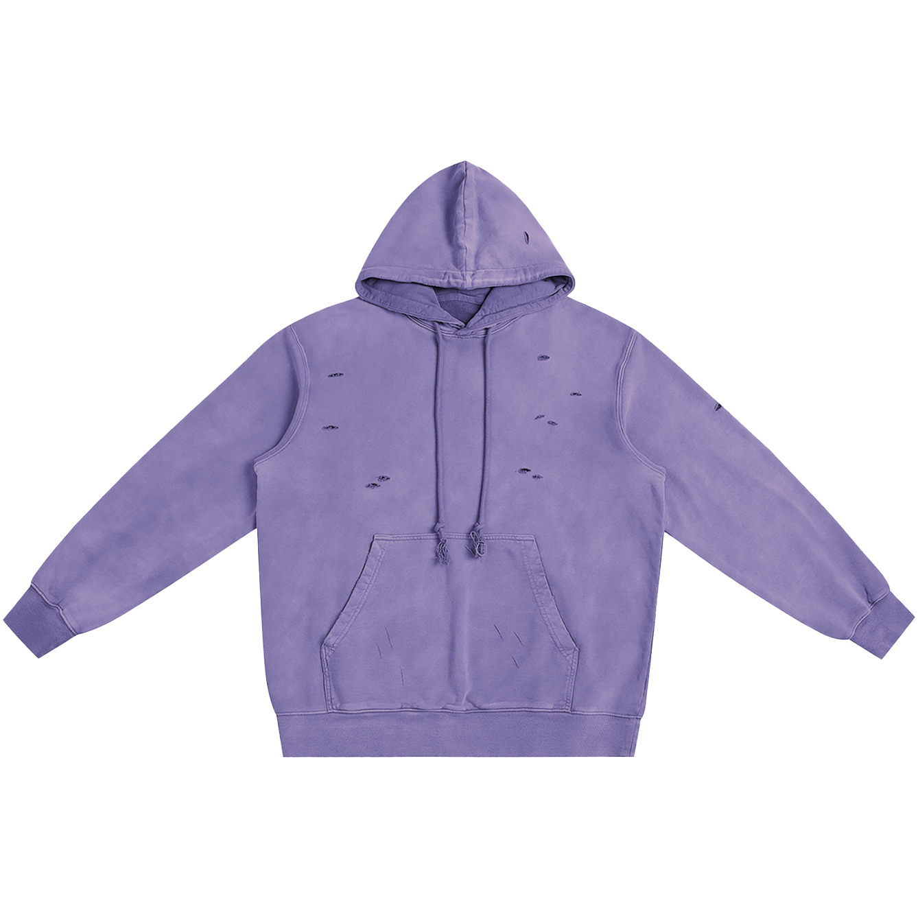 Distressed purple hoodie