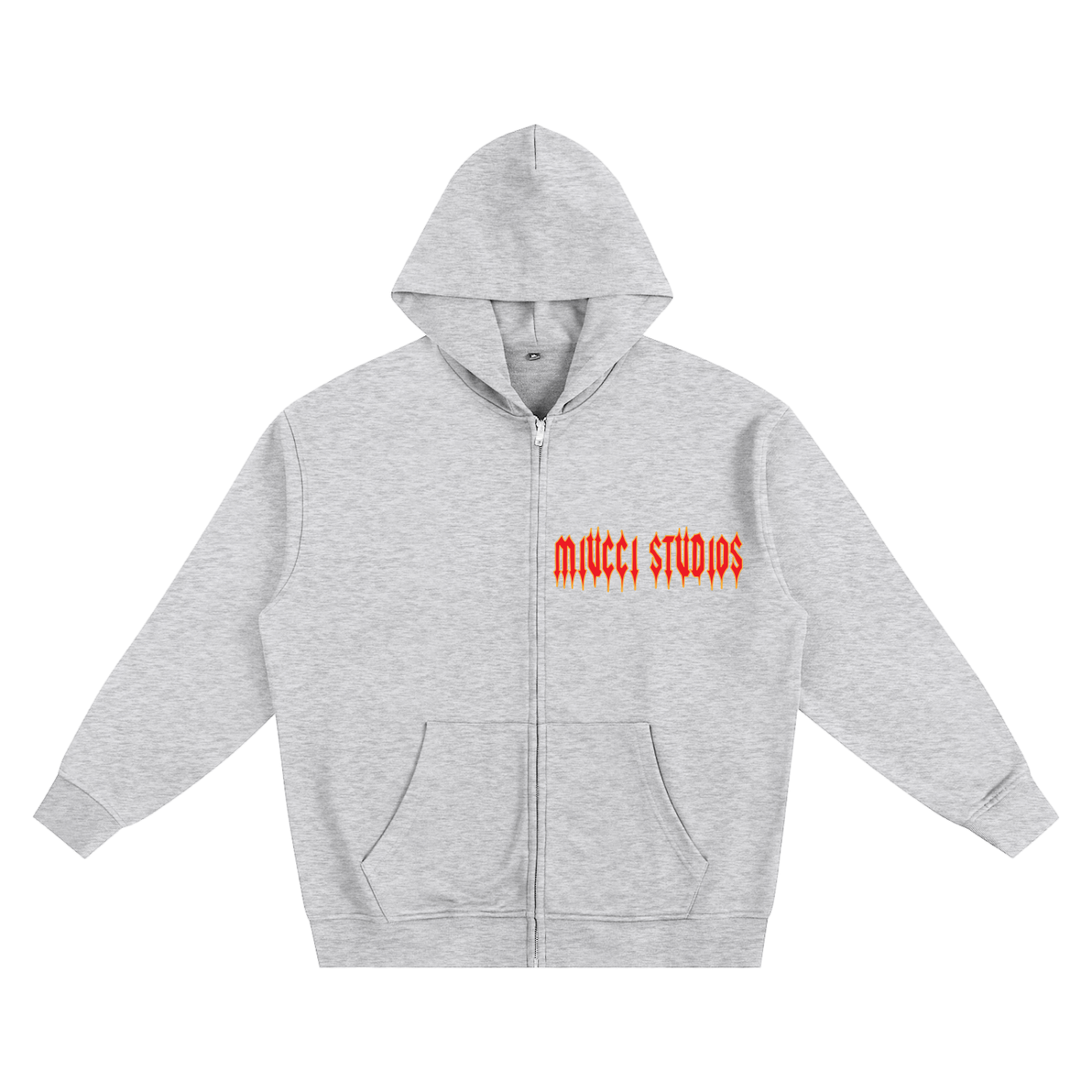 Blaze heavyweight grey zip-up hoodie
