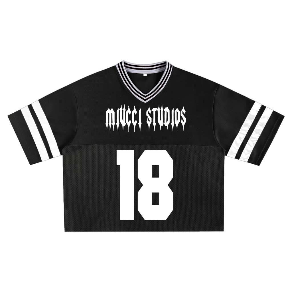 Black Football jersey #18