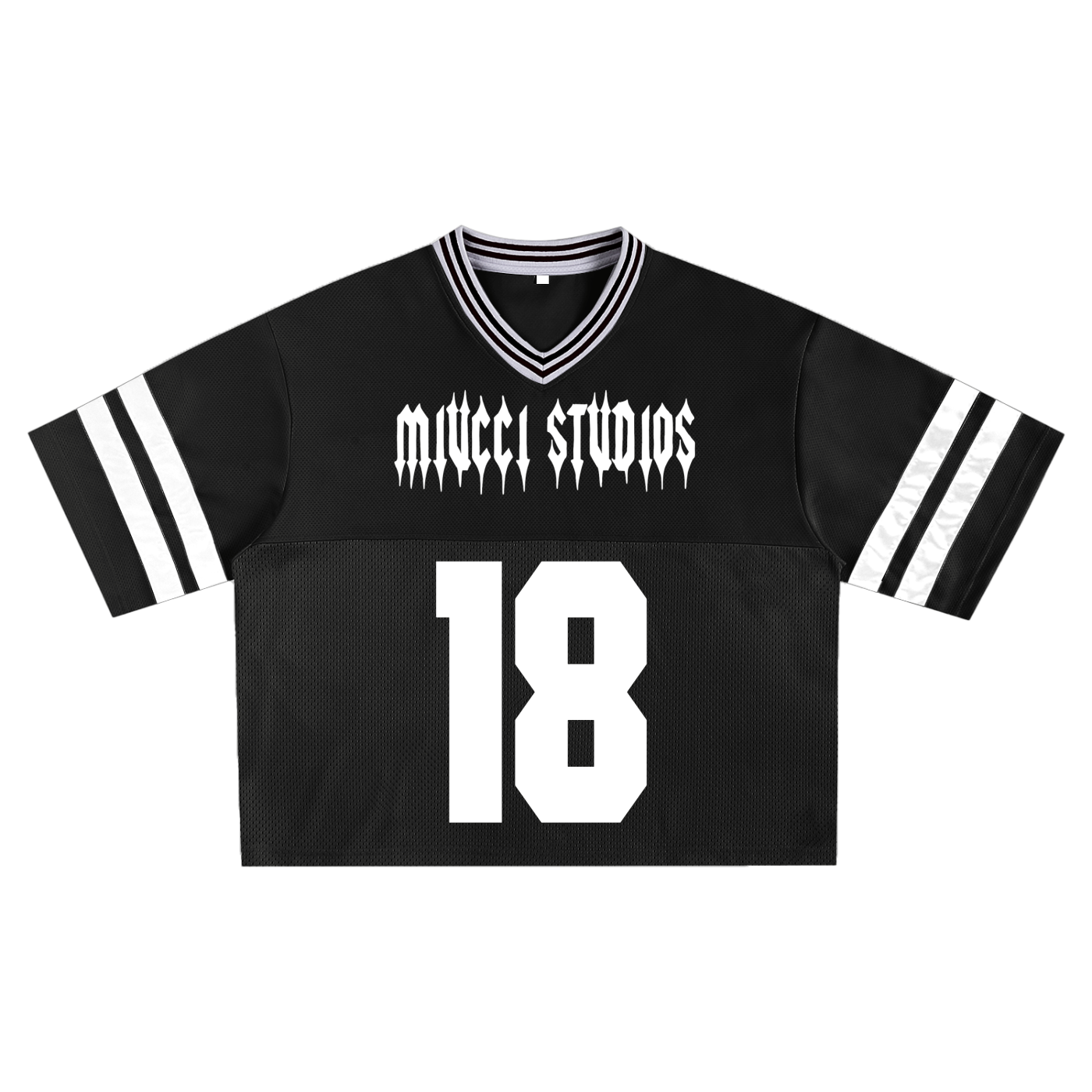 Black Football jersey #18