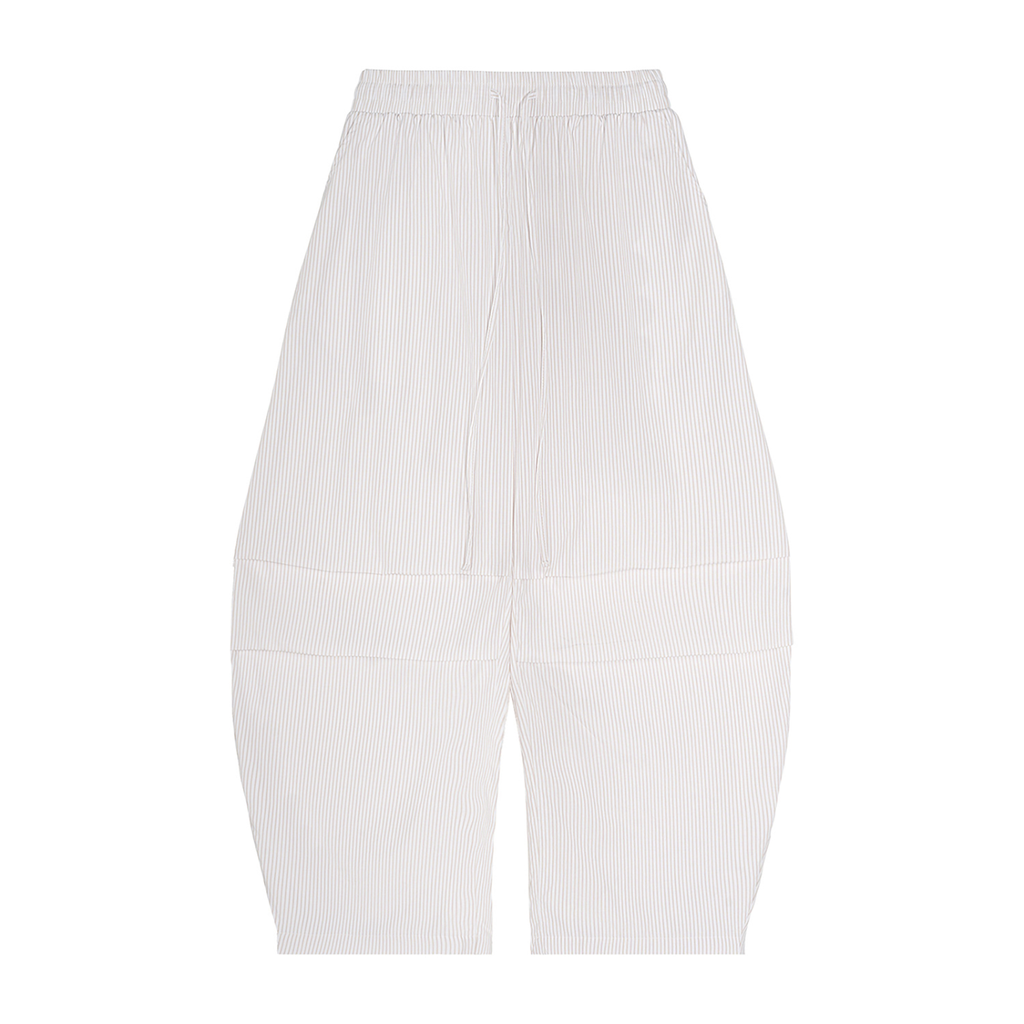 MS Striped Baggy Pants White