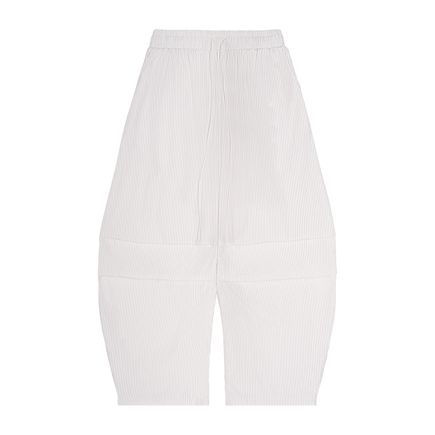 MS Striped Baggy Pants White