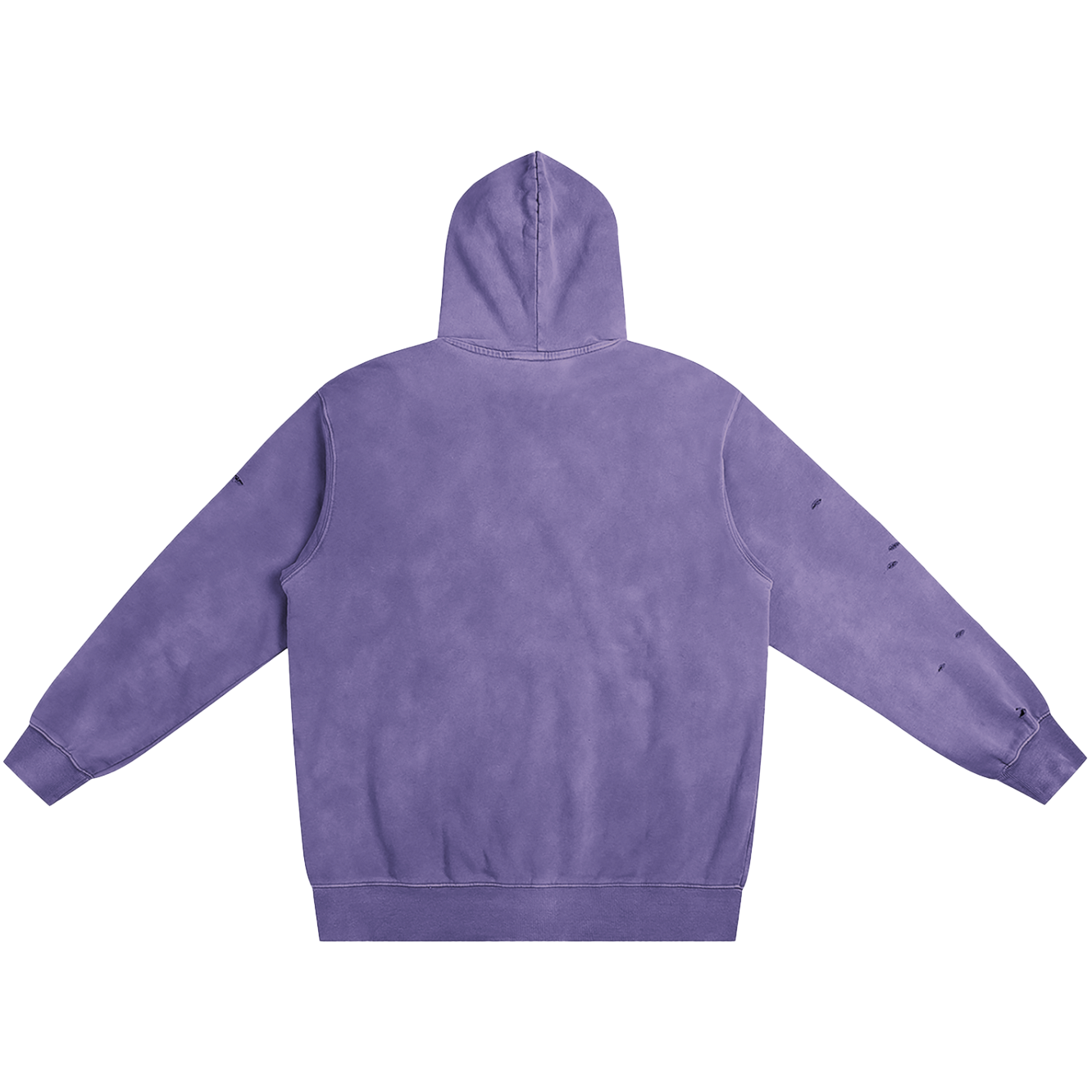Distressed purple hoodie