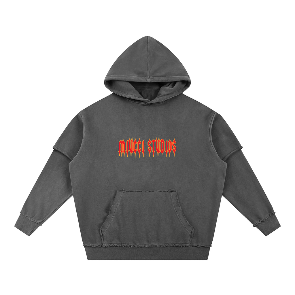 Blaze grey double layered hoodie