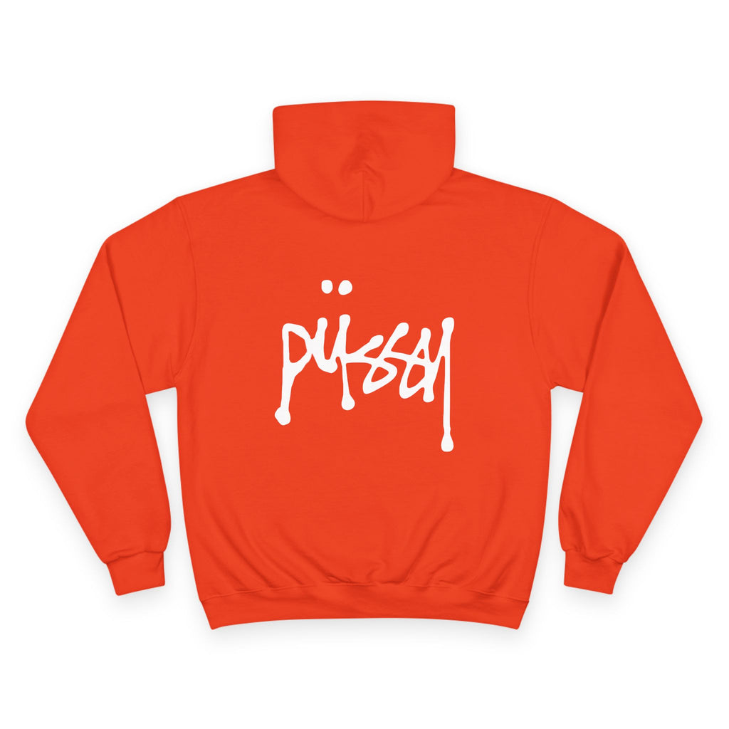 Pussy Champion orange hoodie