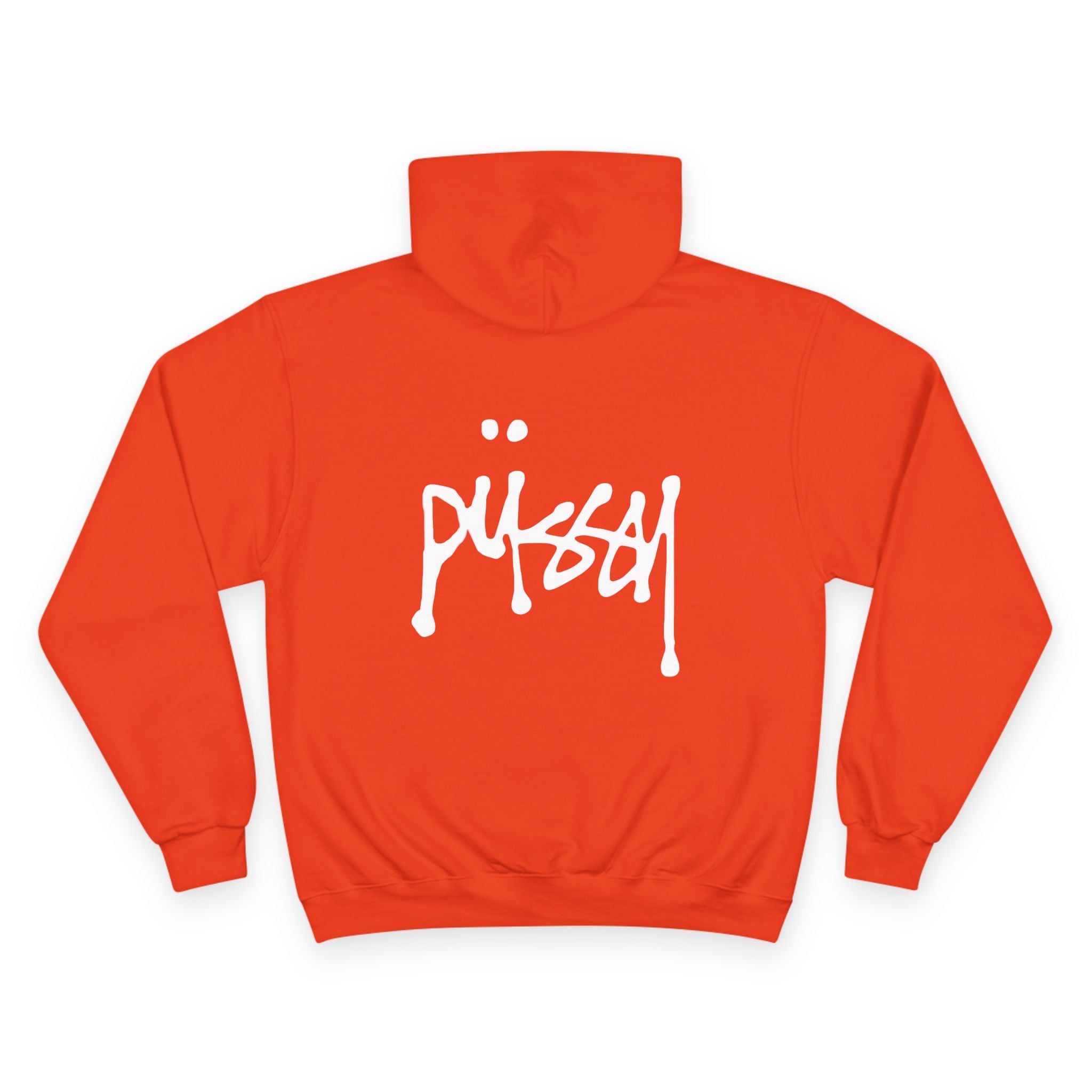 Pussy Champion orange hoodie