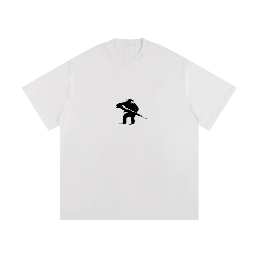 Monkey white tee
