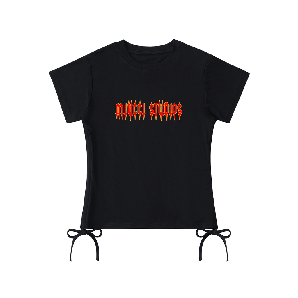 MS Womens Drawstring Tee Black