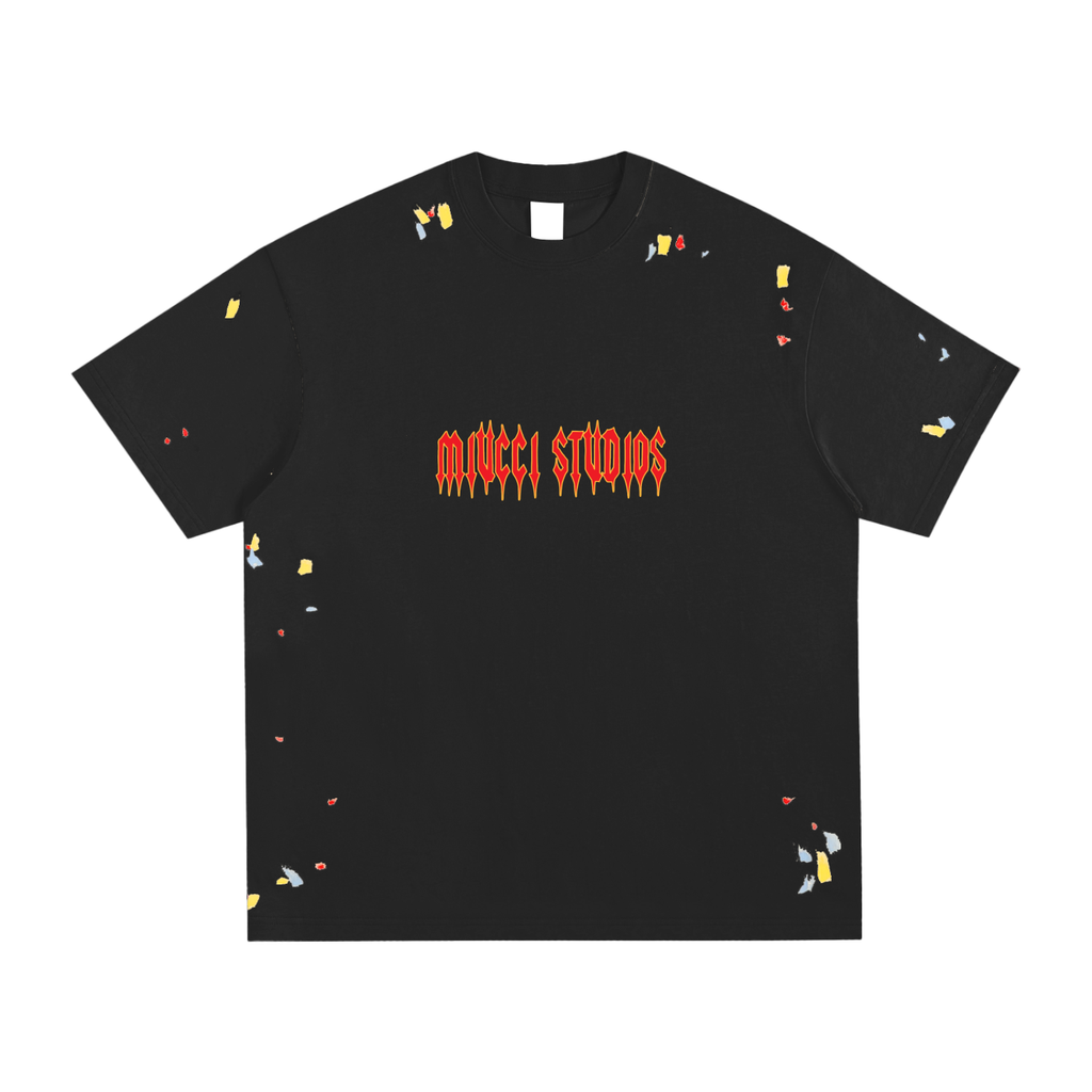 Blaze paint black tee