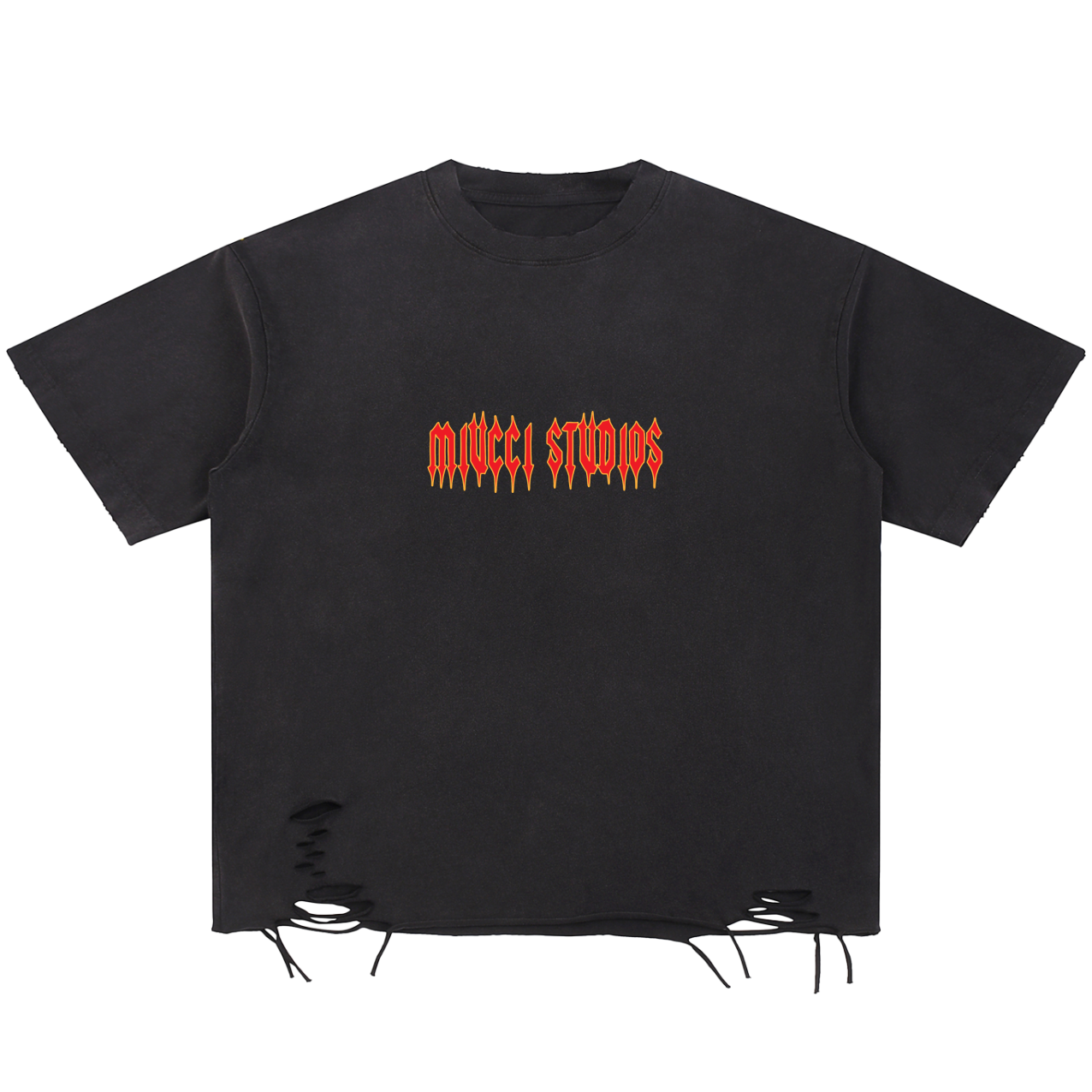 Blaze distressed black tee