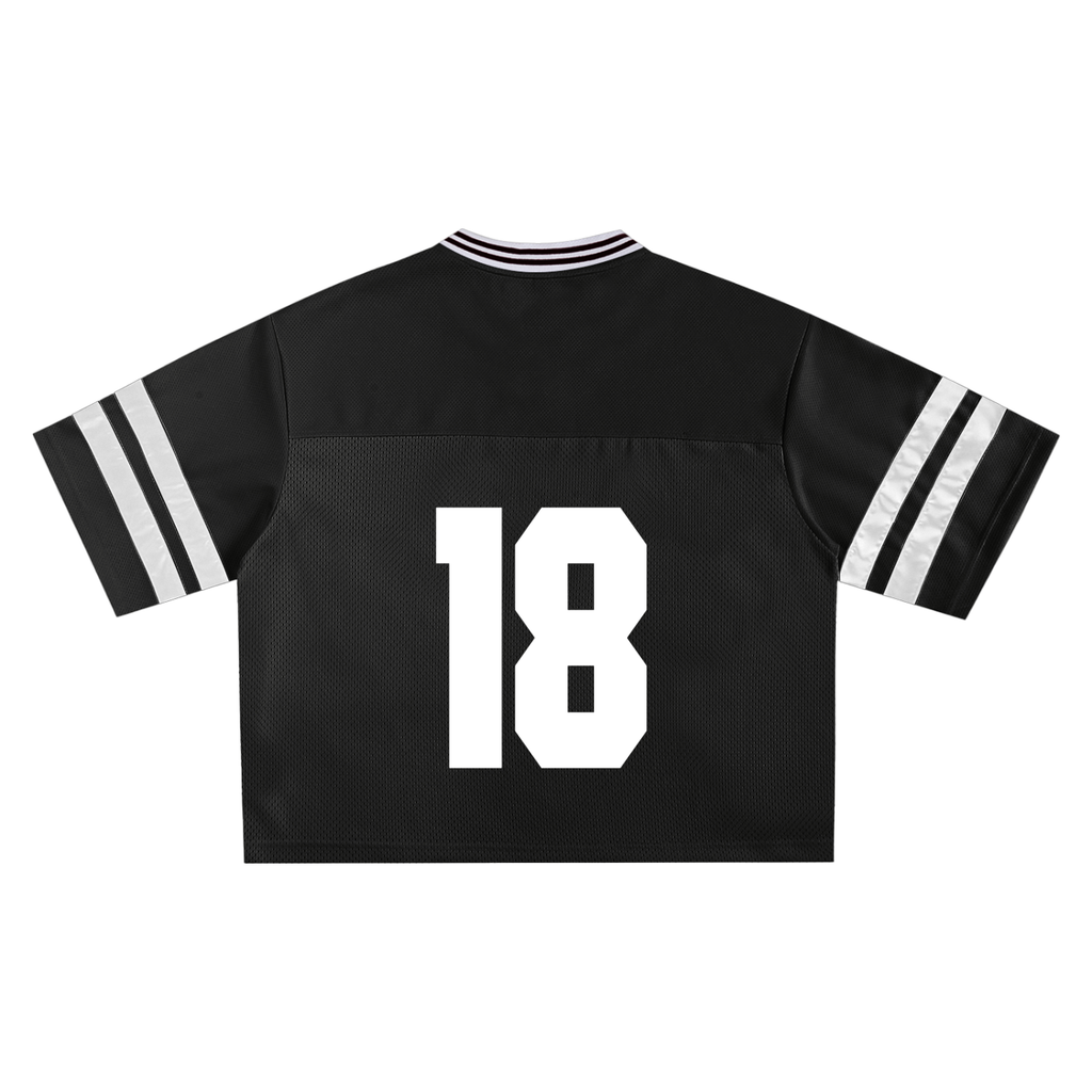 Black Football jersey #18