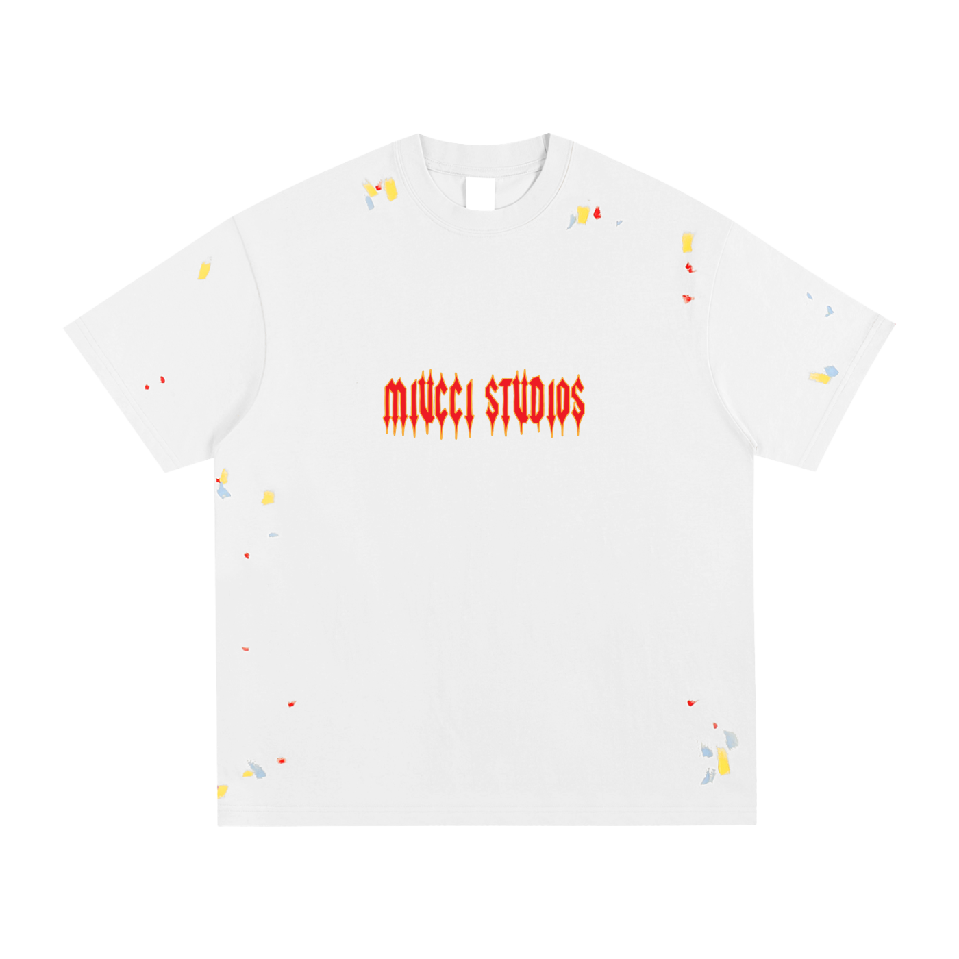 Blaze paint white tee