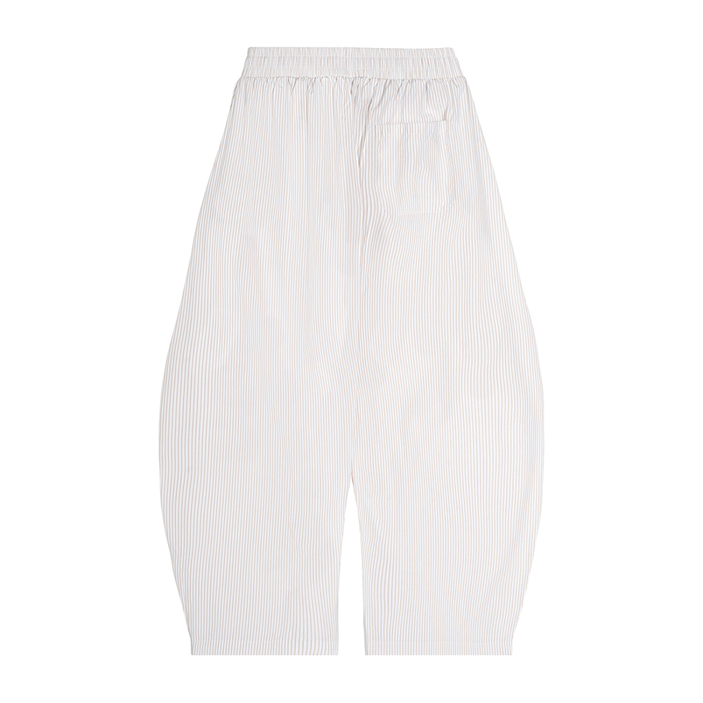 MS Striped Baggy Pants White