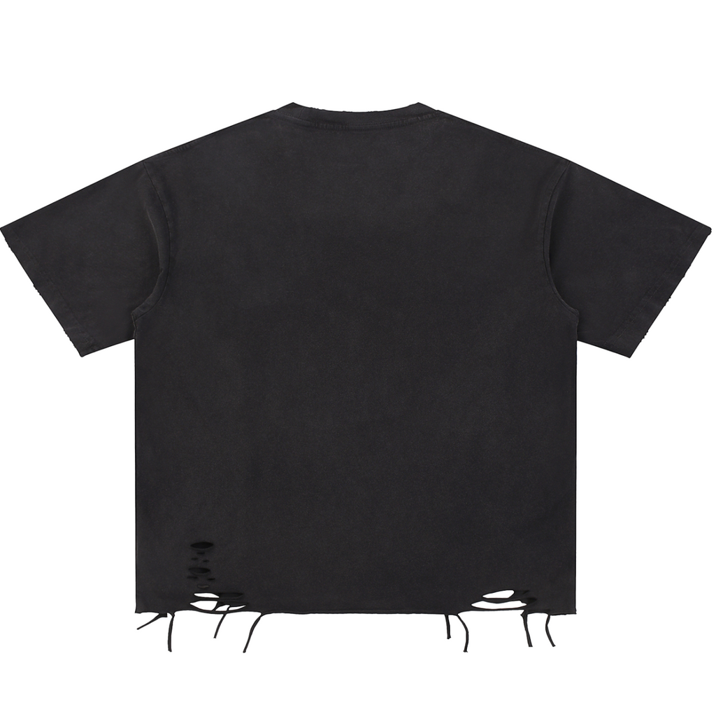 Blaze distressed black tee
