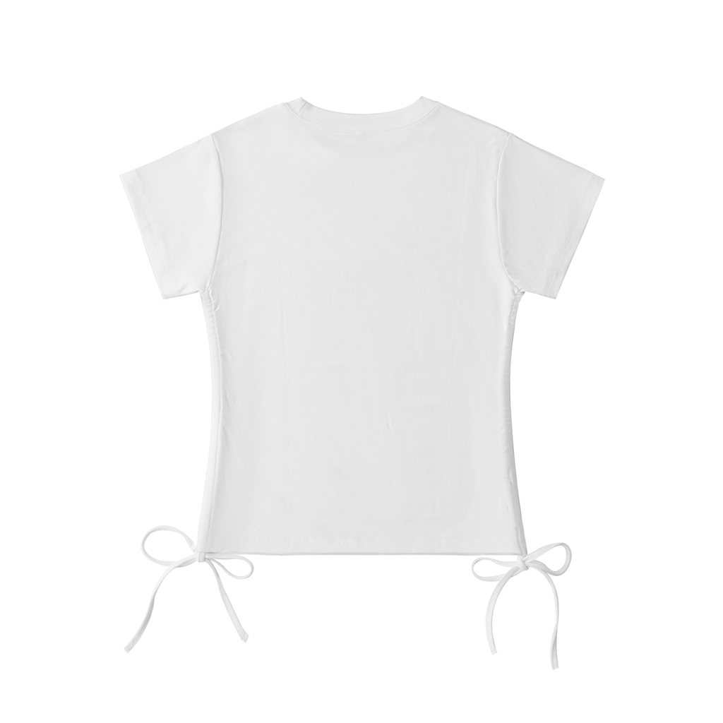 MS Womens Drawstring Tee White
