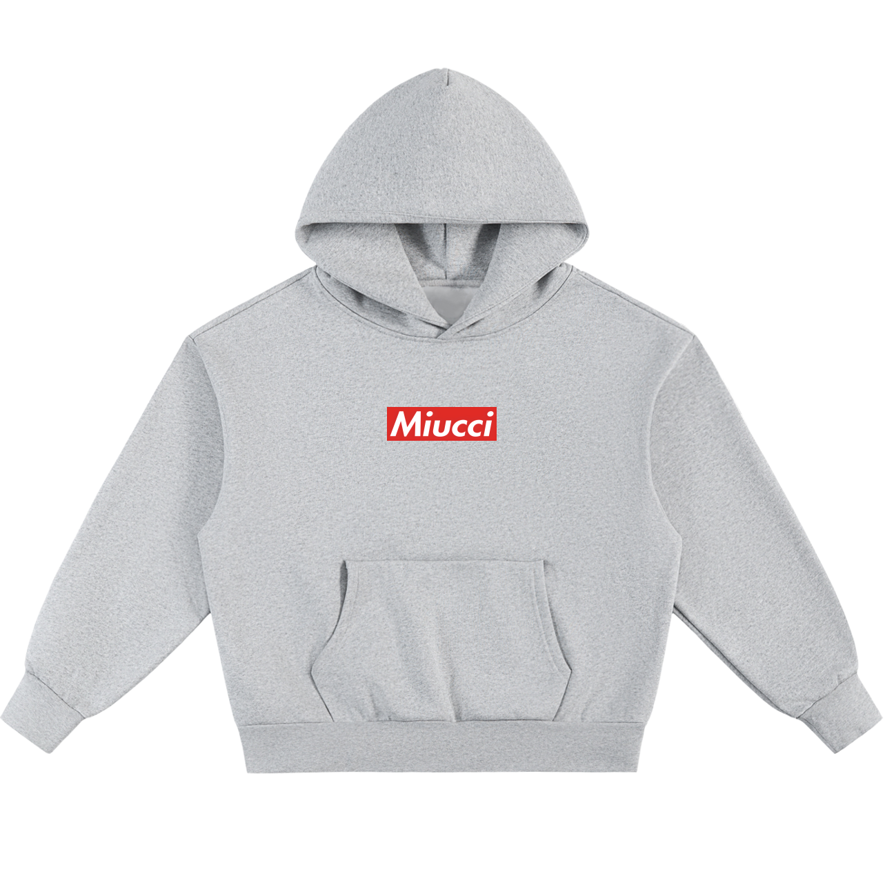Supreme grey box logo hoodie