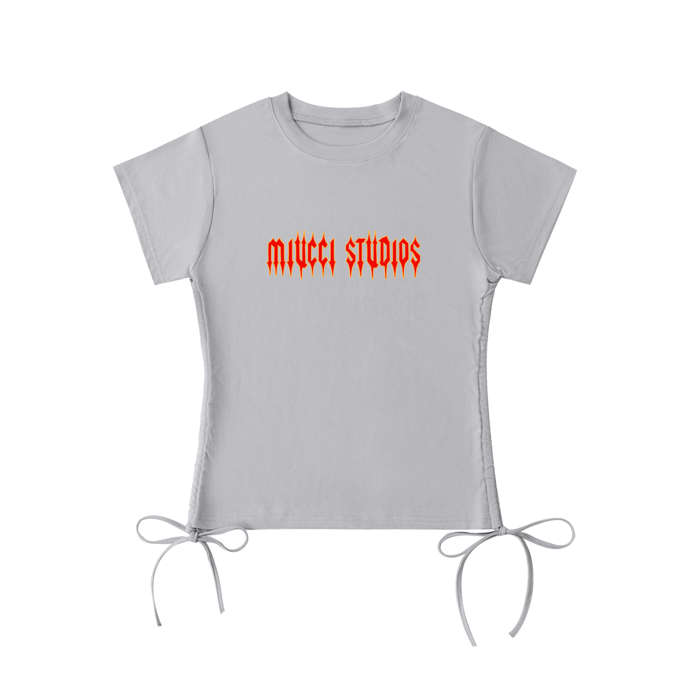 MS Womens Drawstring Tee Grey