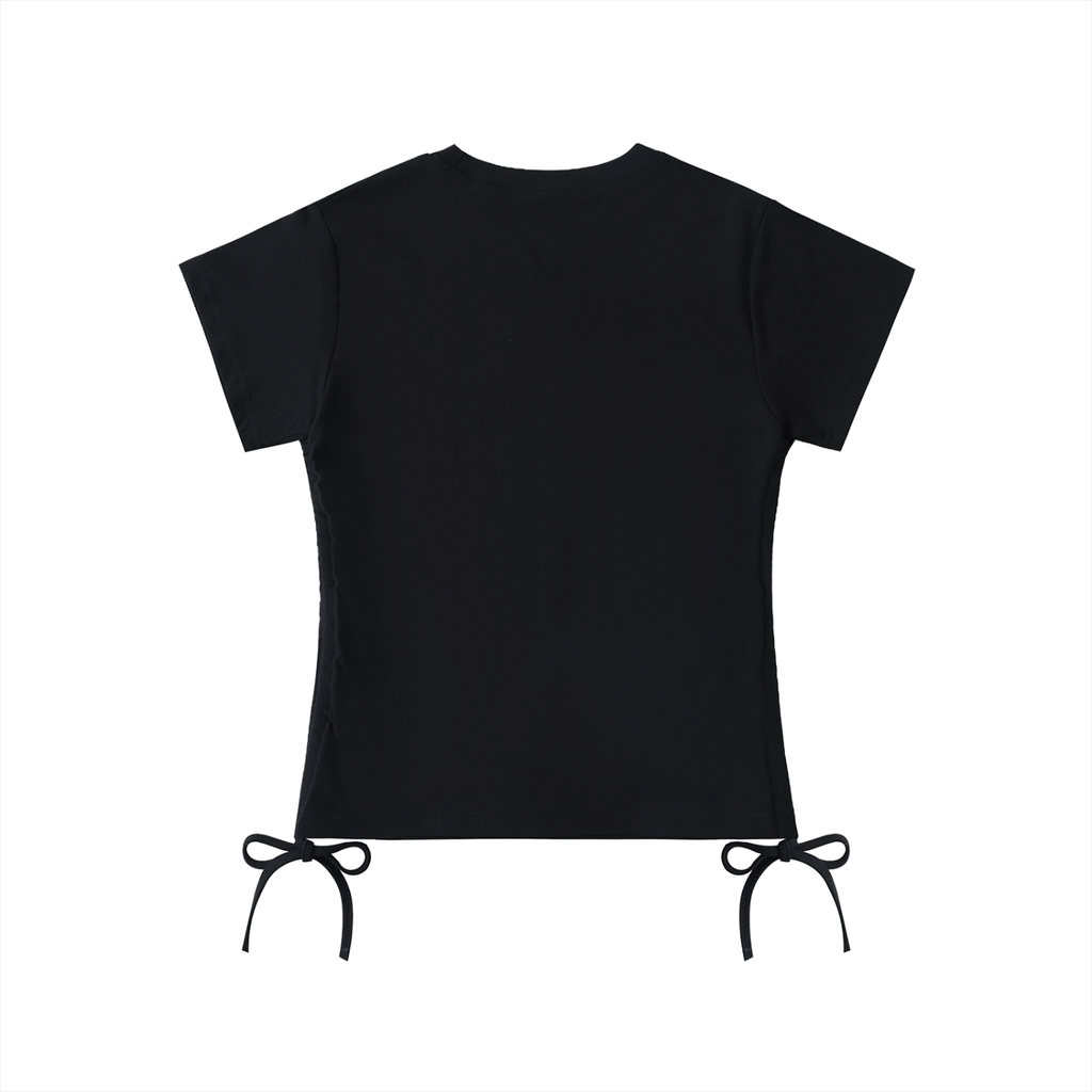 MS Womens Drawstring Tee Black