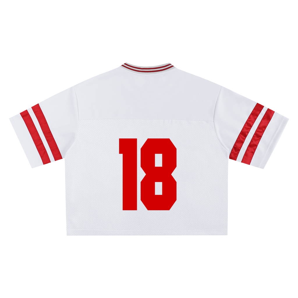 White Football jersey #18