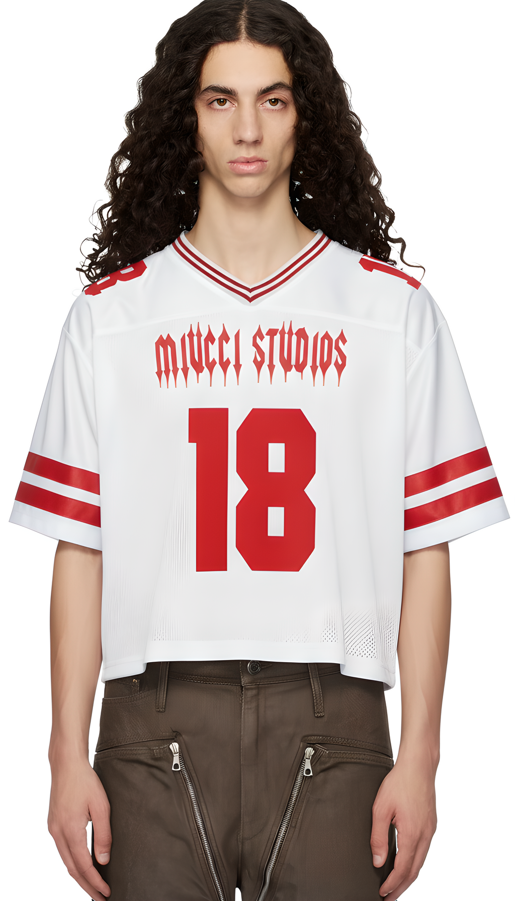 White Football jersey #18